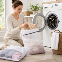 Wasnet voor wasmachine: 5 stuks, 3 maten, stevig polyester, bescherming voor delicate kleding en lingerie — thumbnail 5