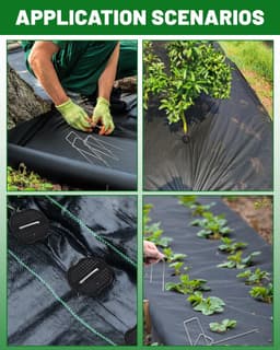 Omgoods - Set van 80 U-vormige Grondpinnen met Wasters voor Tuinbevestiging — thumbnail 4