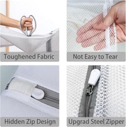 SnelShoppen - Set van 2 Wasnetten voor Wasmachine, Duurzame Waszakken met Rits, Reiswasnet voor Delicate Kleding, 40 x 50 cm — thumbnail 3