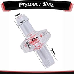 SnelShoppen - 10 Stuks Terugslagklep 1-Weg PP met Waterslot Membrane - Plastic Slang voor Luchtinlaat Voeding (5mm Transparant) — thumbnail 5