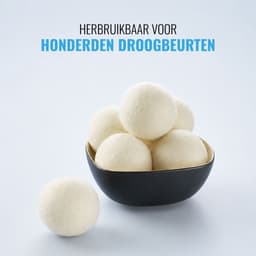 La Elysian Drogerballen - 6 Wasdrogerballen - 100% Schapenwol - Droogballen met Opbergzak — thumbnail 2