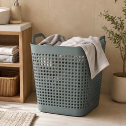 Storage Solutions Wasmand - 2x - groen - 48 liter - 40 x 51 cm - kunststof - wasbox - mand voor wasgoed - badkamer — thumbnail 2