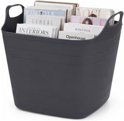 Excellent Houseware Flexibele emmer - zwart - 15 liter - kunststof - vierkant - 37 x 30 cm — thumbnail 1