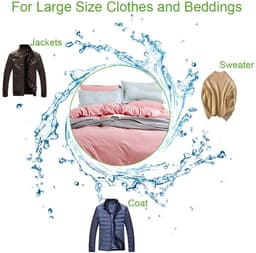 Waszakken Groot 90 x 110 cm Mesh Waszakjes XXL Wasmachine Tas Wasnetten met Rits voor Jas Jurk Beddengoed Deken Laken Quilt Tapijt Gordijnen Donsjack Vuile Kleding Reisorganisator — thumbnail 2