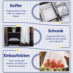 Wasnet, stevige waszak met netritssluiting, 10 stuks waszakken voor wasmachine, ideaal voor fijne was, ondergoed, sokken, beha's, mantels, beddengoed — thumbnail 5