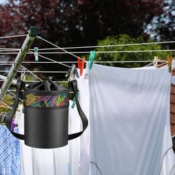 Wasknijpertas met schouderriem en hanger, wasknijperzak, wasknijperzak, handsfree klem-organizer voor maximaal 150-200 wasknijpers, organizer voor wasknijpers/kleine onderdelen — thumbnail 2