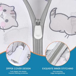 Waszakken (2S, 1 M, 1 groot) en 2 geurparelzakken, waszakken met ritssluiting voor trui, ondergoed, gevoelige kleding, blouse (kattendesign) — thumbnail 2
