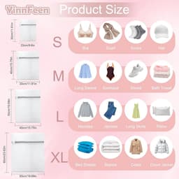 Waszakken Set van 6 - Herbruikbare Waspnetten met Ritssluiting voor Ondergoed, Beddengoed en Reisaccessoires in 4 Maten — thumbnail 3