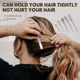 Haarspeldjes Krokodil - Enkele Prong Clips - Haar Styling - Roestbestendig Metaal - 270 Stuks - Zilver — thumbnail 2