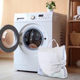 Gaas-waszakken - 4 waszakken - wasnet voor wasmachine - wasmachine-waszak - honingraat gaas-waszak - waszakken voor reizen - delicaat wasgoed - ondergoed - gordijnen - beddengoed — thumbnail 5