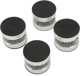 Luidspreker Isolatie Voetjes - Veren Dempers - Audio Verbetering - Schokabsorberend Ontwerp - 4 stuks - Zilver — thumbnail 4