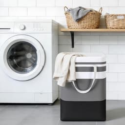 Opvouwbare Wasmand, Grote Wasmand met Handvat, Waterdichte Wasmand voor Vuile Kleding, Wasmanden voor Wasgoed, Slaapkamer, Badkamer, Studentenkamer, Opbergruimte voor Kleding, Beddengoed — thumbnail 4