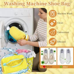 waszak, schoenen, waszak, schoenwaszak, schoenwaszak voor wasmachine, schoenenorganizer, waszak met ritssluiting (geel, 1 stuk) — thumbnail 3