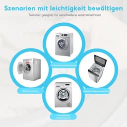 SnelShoppen - Droogballen 6 Stuks Tumble Dryer Balls voor Wasdroger, Wasballen voor Wasmachine, Duurzaam PVC, Blauw-Wit, Herbruikbaar, Voor Schone Kle — thumbnail 2