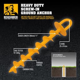 SnelShoppen - Heavy Duty Grondanker 340mm voor Tent, Party, Tuin, Trailer, 160kg Belastbaar, Hoogzichtbaar Geel, Poedergecoat Staal — thumbnail 4