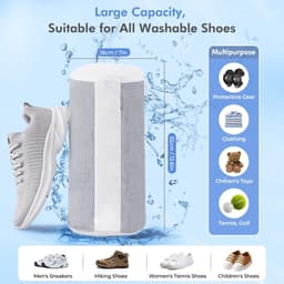 Dailygoods- Schoenreinigingszak 360° rondomreiniging - Waszak voor schoenen - Herbruikbare waszak - 3D-netweefsel - Chenille-vezels - Effectieve vlekverwijdering — thumbnail 4