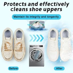 Dailygoods - 2 waszakken voor schoenen en waszak, schoenenzak met ritssluiting, microvezel, schoenbescherming, wasnet voor wasgoed, kleding, ondergoed — thumbnail 3