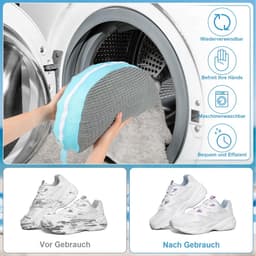 Dailygoods- Schoenwaszak 2 Stuks - Herbruikbare Waszak - Groot 40,5 x 27 cm - Met Ritssluiting - Geschikt voor Wasmachine/Droger - Chenille Materiaal — thumbnail 2