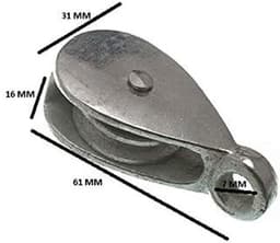 Waslijn Touw - Pulley Koord - Was Lijnen - Verzinkt Staal - 32 mm - Metaal — thumbnail 2