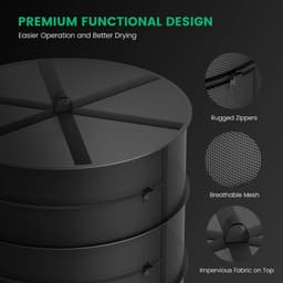 Dailygoods- Droogrek 4 lagen - Hangend - Mesh - Inklapbaar - Voor kruiden/ bloemen - Compact ontwerp — thumbnail 3