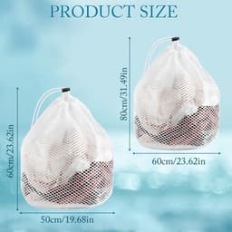 Dailygoods- Waszak - 2 Stuks - Duurzaam Polyester - Mesh Waszakken - Voor Kleding/Bra/Sokken - Beschermt Delicate Kleding - Ideaal voor Grote Ladingen - Wasmand — thumbnail 3