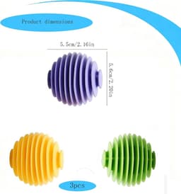 Wasbal voor wasmachine, 9 stuks, herbruikbare rubberen wasballen, anti-verstrikking, wasballen voor wasmachine, droger en wasdroger — thumbnail 4