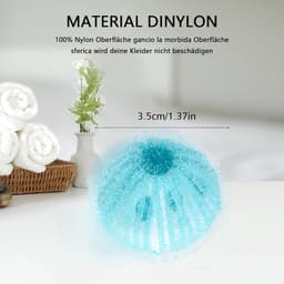 SnelShoppen - Pack van 6 Dierenhaar Verwijder Ballen voor Wasmachine, Herbruikbare Lintballen van Microvezel, 3.5 cm, Verwijdert Pluis, Dierenhaar, Bl — thumbnail 5