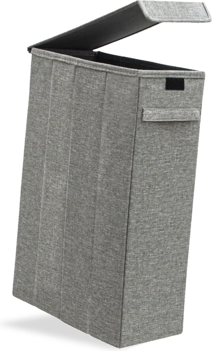 50L Smalle Wasmand met Deksel - 20x40x60 Nis Wasbox - Wasverzamelaar - Opvouwbare Badkamer Mand — afbeelding 1