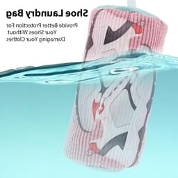 Waszak voor Schoenen - Herbruikbare Wasnet voor Sneakers en Sportschoenen met Rits - Bescherming en Onderhoud voor je Schoeisel in Roze Rood — thumbnail 2
