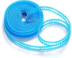 Uittrekbare Waslijn - Draagbare Lijn - Buiten Drogen - Winddicht Ontwerp - 5 Meter - Nylon