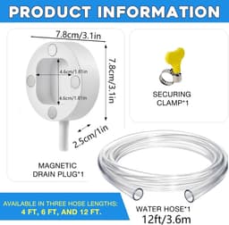Afvoerslang Airco - Reservebuis Condens - Efficiënte Waterafvoer - Magnetisch Bevestigingssysteem - 36 meter lengte - Transparant — thumbnail 5
