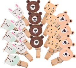 Fotohouder Knijpers - Mini Clips - Decoratie Maken - Duurzaam Materiaal - 40 Stuks - Diverse Kleuren — thumbnail 1