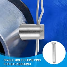10x25mm Single Eyelets - 4pcs 304 Stainless Steel Flat Head - Tow Bar Spindle Lock System - Hinge Bevestiging - Zilver — thumbnail 2
