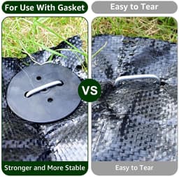 Dailygoods- Bufferschijf 200 stuks - Kunststof onderlegschijven - Grondankers - Zwarte bufferschijven - Voor gazon/tenten - Afmeting 5,7 cm — thumbnail 2