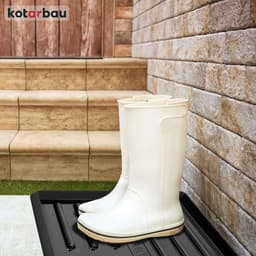 Schoenen lekbak - Schoenenmat druipbak - Vloer beschermen - Hoge opstaande kant - 60x40 cm - Zwart — thumbnail 4