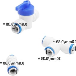 Wateraanvoerslang en aansluitset voor RO-waterfiltersysteem en koelkast, 10 meter, 3/8" PE, inclusief koppelstukken en ventiel — thumbnail 5