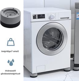 Anti Trillingsmat Wasmachine - en Wasdroger - Geluidsdempende Antislip Mat - Rubber Mat Trillingsdempers - Trillingsdempers wasmachine – Extra dik - Voetjes wasmachine & droger - Wasmachine demper – Anti trillings - vibratie - dempers pads – Antislip — thumbnail 5