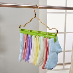 Dubbele Laag Metalen Sok Hanger, Droogrek voor Sokken en Ondergoed, Roestvrijstalen Hangrek voor Kleding en Accessoires — thumbnail 3