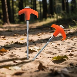 Set van 10 stevige stalen tentpennen van 20,5 cm voor camping, parasol en outdoor gebruik - ideaal voor gras, zand en bosgrond — thumbnail 4