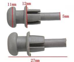 Dailygoods- Pakketclips 2 Stuks - Grijze Plastic Clips - Geschikt voor Citroen Saxo C2/C3 - Xsara Picasso - Voor Bagageplank - Makkelijk te Monteren - Bagageclips — thumbnail 2