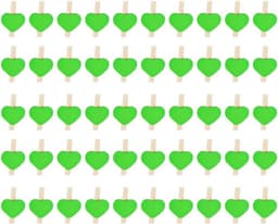 Mini Knijpers - Foto Clips - Decoratie Kaarten - Hartvormig Design - 50 Stuks - Groen — thumbnail 1