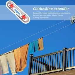 Waslijnspreider - Waslijn accessoire - Was ophangen - Geen klitten - 18.5 cm - Grijs — thumbnail 3