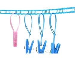 Waslijn Outdoor - Reis Waslijn - Kleding Drogen - Winddicht Ontwerp - 5 Meter - Roze