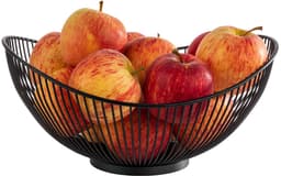APS Fruitschaal - Fruitmand - Metaal - Zwart - 29,5 x 25,5 x 13,5 cm - 25,5 x 13,5 cm — thumbnail 2