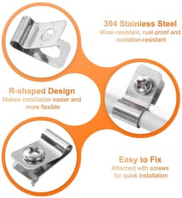 Allecto plus - Draadhekclips 50 stuks voor bevestiging van landbouwhek met roestvrijstalen schroeven — thumbnail 2