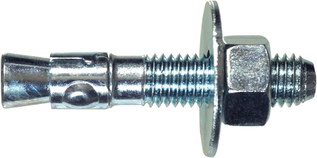 Wiganker - Betonanker Ankerbout - Vastzetten Constructies - Gemaakt van Staal Zink - 5/8 X 4-1/2 Inch - Zilverkleurig — afbeelding 1