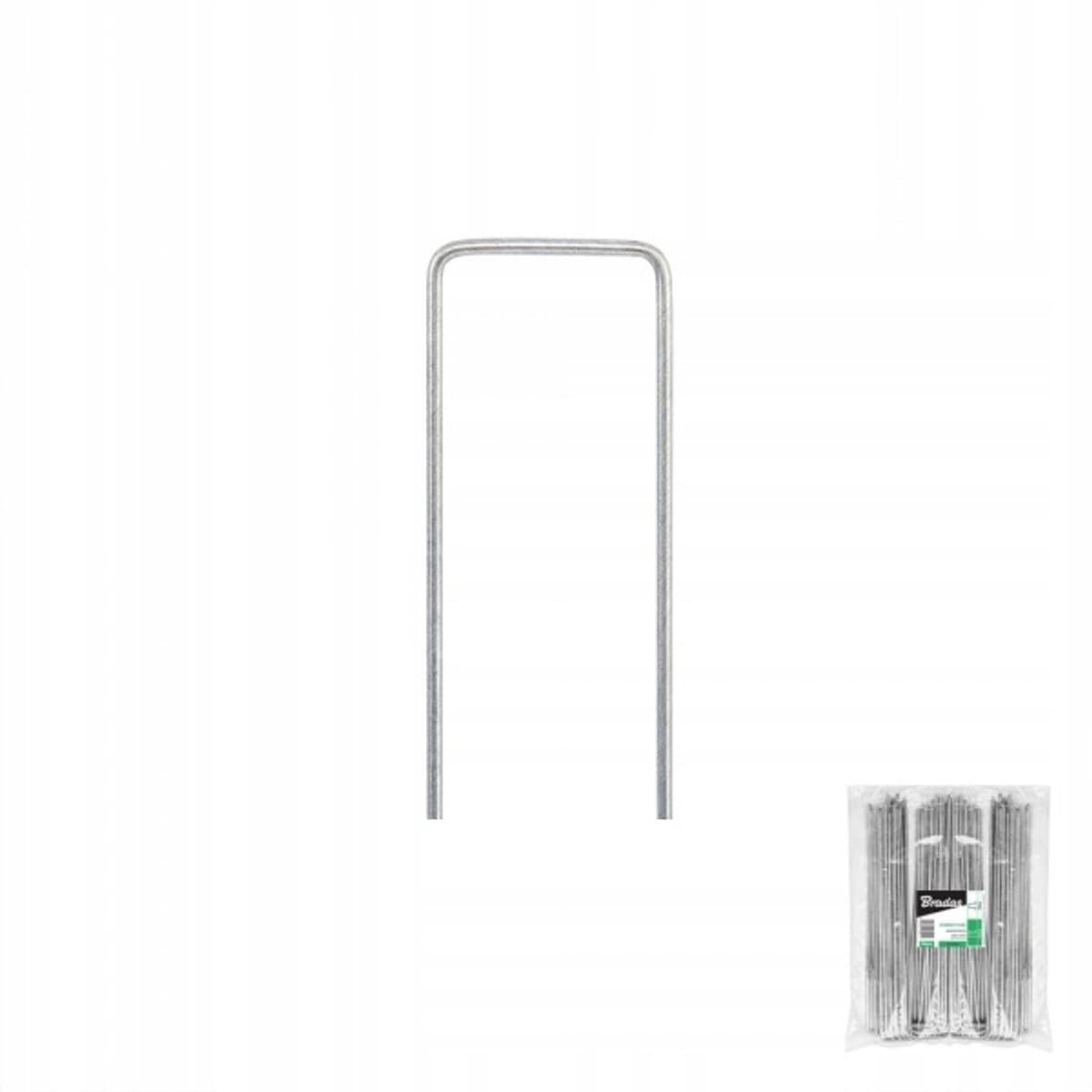 Bradas ATSMGU - U-vormige Metalen Spies - 3x15cm - Verzinkt - 20 Stuks — afbeelding 1