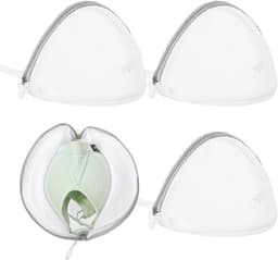 Set van 4 Wasnetten voor Bh's - Polyester Waszakken met Rits voor Bescherming van Gevoelige Kleding — thumbnail 1