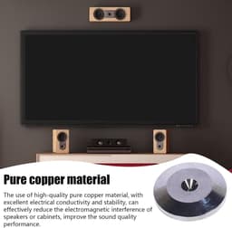 Subwoofer Isolatievoeten - Audio Isolatiepads - Geluidskwaliteit Verbeteren - Minimaliseert Trillingen - 0.5 x 2.5 x 0.5 cm - Grijs-Zilver — thumbnail 5