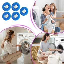 Droger Pluisballen - Was Haren Vanger - Kleding Reinigen - Herbruikbaar Lichtgewicht - 5 Delig - Multicolor — thumbnail 4